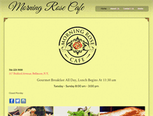 Tablet Screenshot of morningrosecafe.com